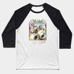 Polar Bear Arctic Wild Nature Funny Happy Humor Photo Selfie Baseball T-Shirt